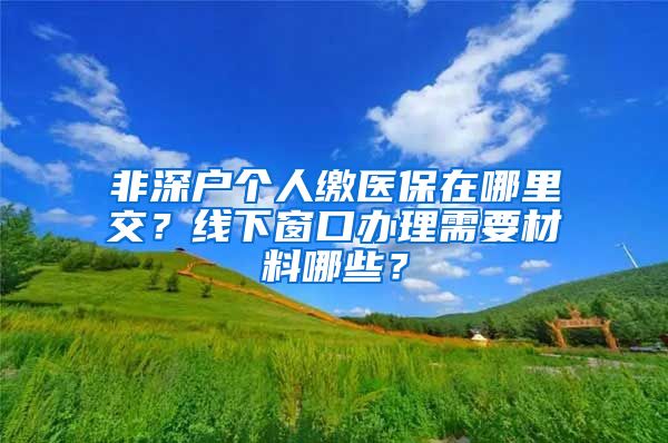 非深户个人缴医保在哪里交？线下窗口办理需要材料哪些？