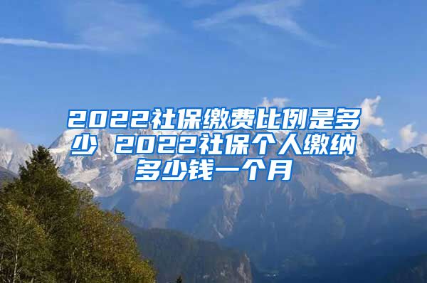 2022社保缴费比例是多少 2022社保个人缴纳多少钱一个月