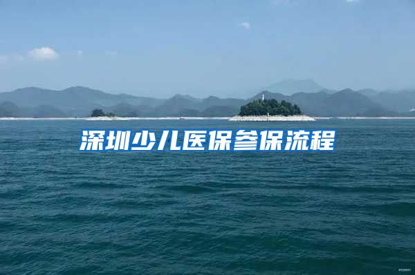 深圳少儿医保参保流程