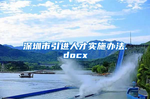 深圳市引进人才实施办法.docx