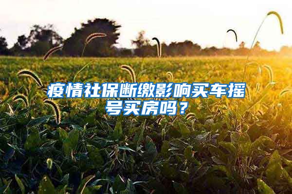 疫情社保断缴影响买车摇号买房吗？