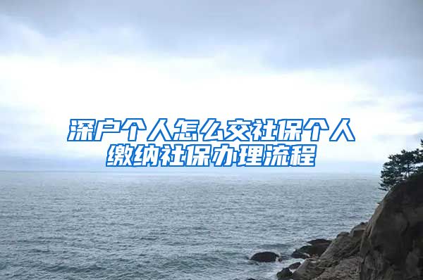 深户个人怎么交社保个人缴纳社保办理流程