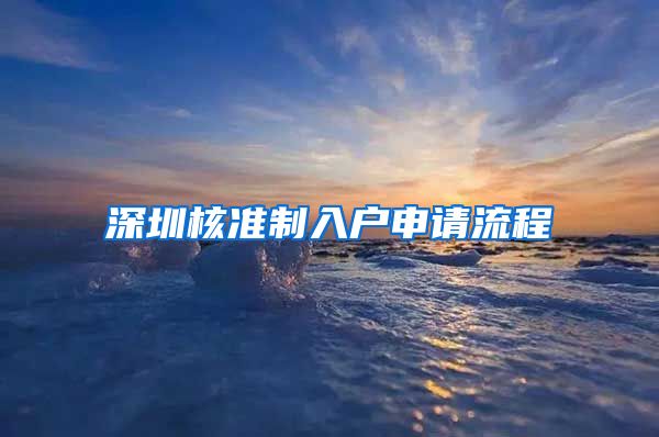 深圳核准制入户申请流程