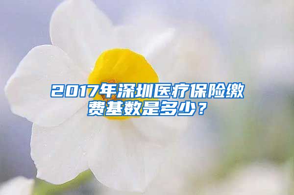 2017年深圳医疗保险缴费基数是多少？