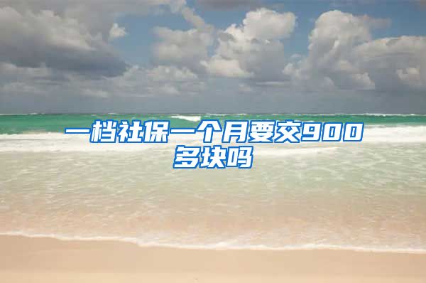 一档社保一个月要交900多块吗