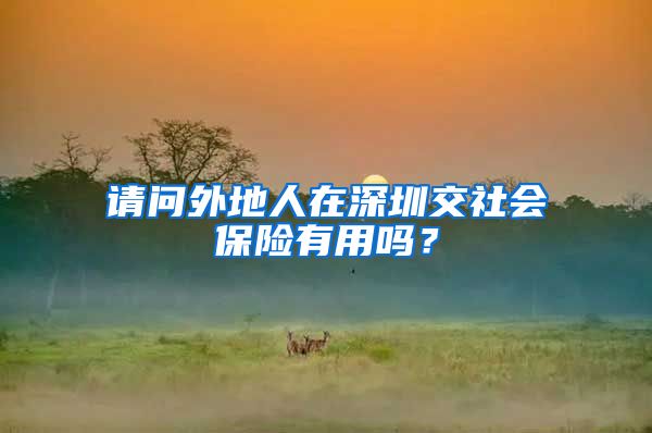 请问外地人在深圳交社会保险有用吗？