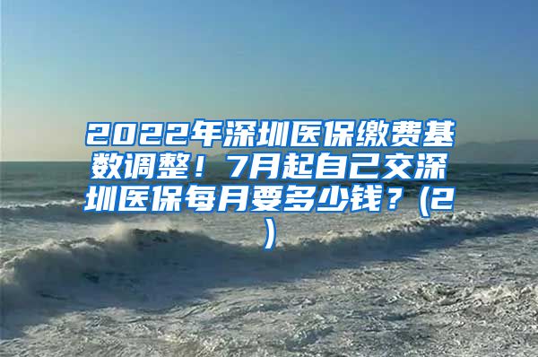 2022年深圳医保缴费基数调整！7月起自己交深圳医保每月要多少钱？(2)