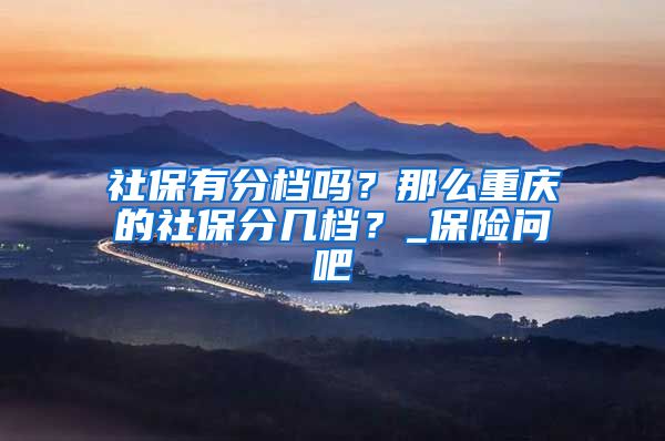 社保有分档吗？那么重庆的社保分几档？_保险问吧