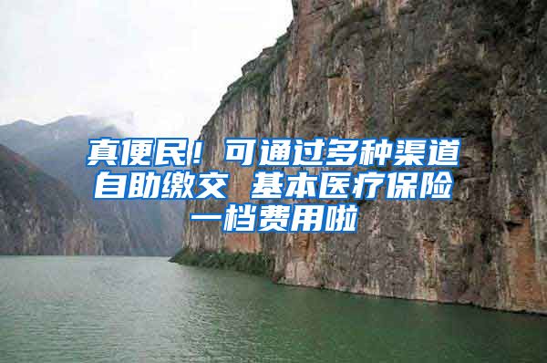 真便民！可通过多种渠道自助缴交 基本医疗保险一档费用啦