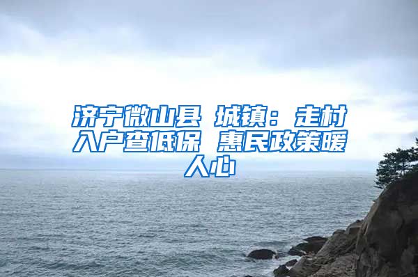 济宁微山县驩城镇：走村入户查低保 惠民政策暖人心