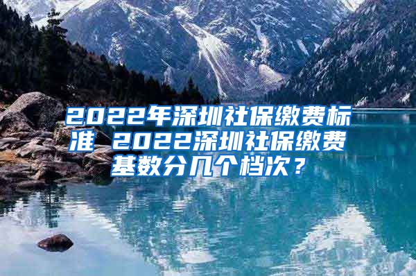 2022年深圳社保缴费标准 2022深圳社保缴费基数分几个档次？