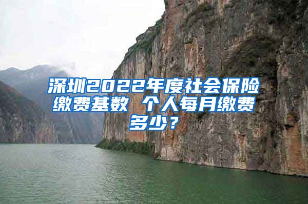 深圳2022年度社会保险缴费基数 个人每月缴费多少？