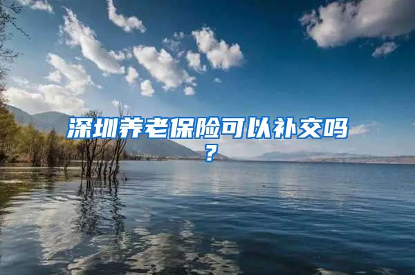 深圳养老保险可以补交吗？