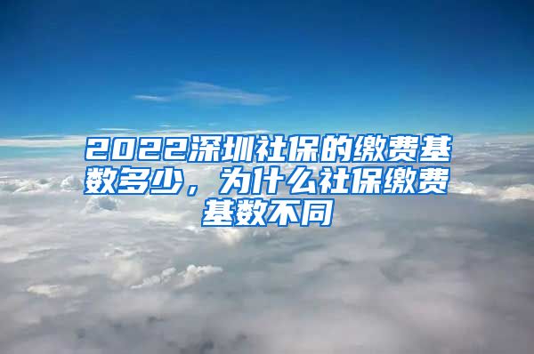 2022深圳社保的缴费基数多少，为什么社保缴费基数不同