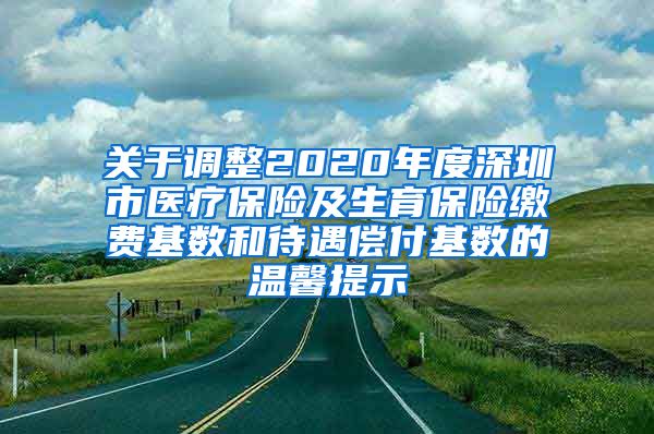 关于调整2020年度深圳市医疗保险及生育保险缴费基数和待遇偿付基数的温馨提示