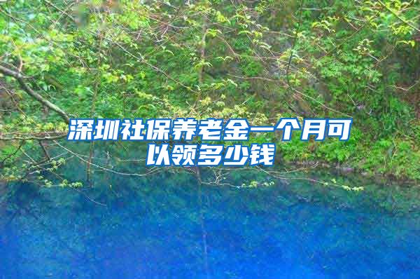 深圳社保养老金一个月可以领多少钱