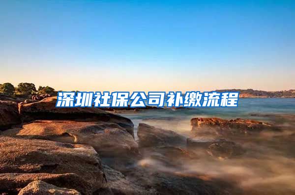 深圳社保公司补缴流程