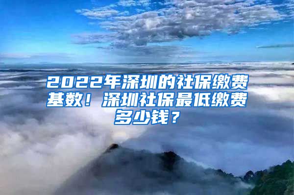 2022年深圳的社保缴费基数！深圳社保最低缴费多少钱？