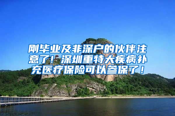 刚毕业及非深户的伙伴注意了! 深圳重特大疾病补充医疗保险可以参保了！