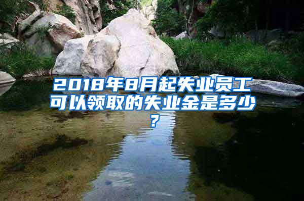 2018年8月起失业员工可以领取的失业金是多少？