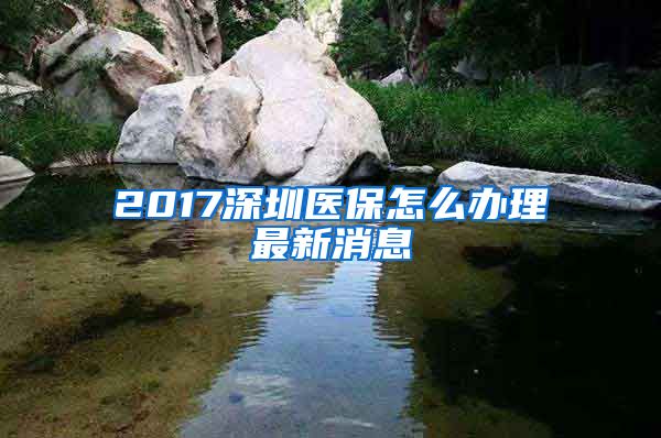 2017深圳医保怎么办理最新消息