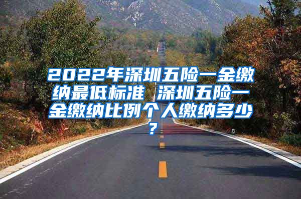 2022年深圳五险一金缴纳最低标准 深圳五险一金缴纳比例个人缴纳多少？