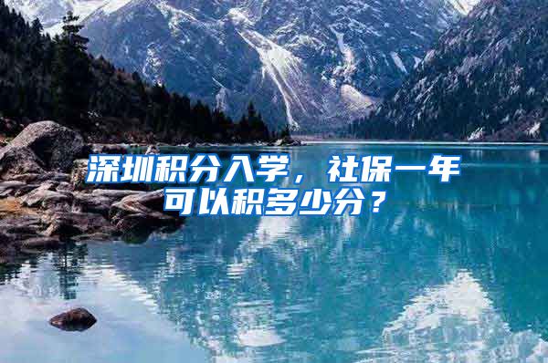 深圳积分入学，社保一年可以积多少分？