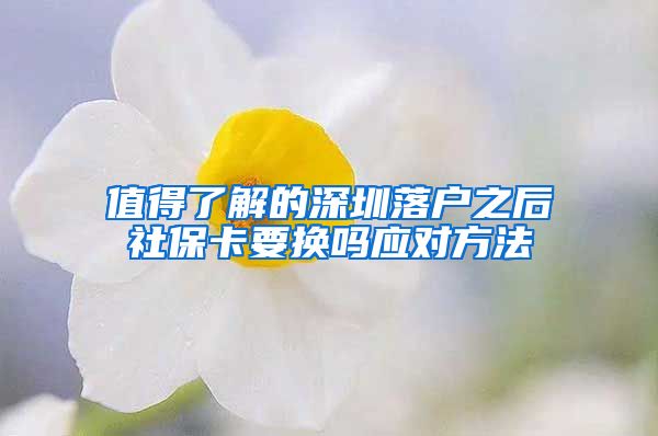 值得了解的深圳落户之后社保卡要换吗应对方法