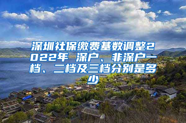 深圳社保缴费基数调整2022年 深户、非深户一档、二档及三档分别是多少