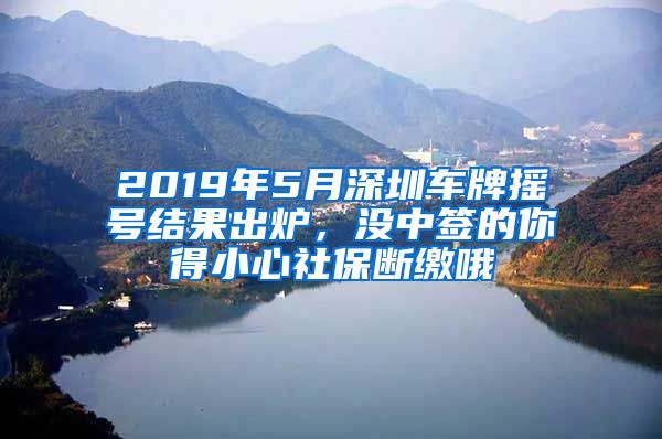 2019年5月深圳车牌摇号结果出炉，没中签的你得小心社保断缴哦