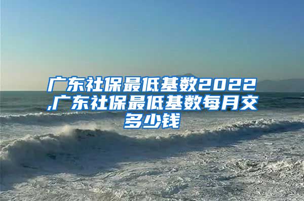 广东社保最低基数2022,广东社保最低基数每月交多少钱