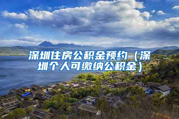 深圳住房公积金预约（深圳个人可缴纳公积金）