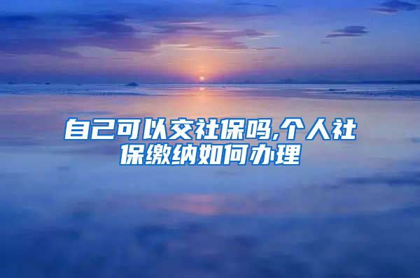 自己可以交社保吗,个人社保缴纳如何办理