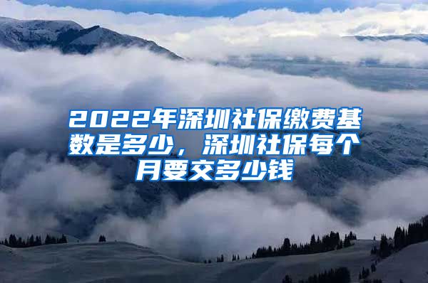 2022年深圳社保缴费基数是多少，深圳社保每个月要交多少钱