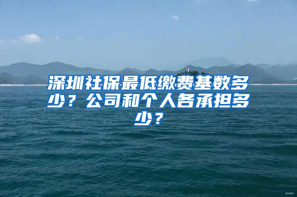 深圳社保最低缴费基数多少？公司和个人各承担多少？