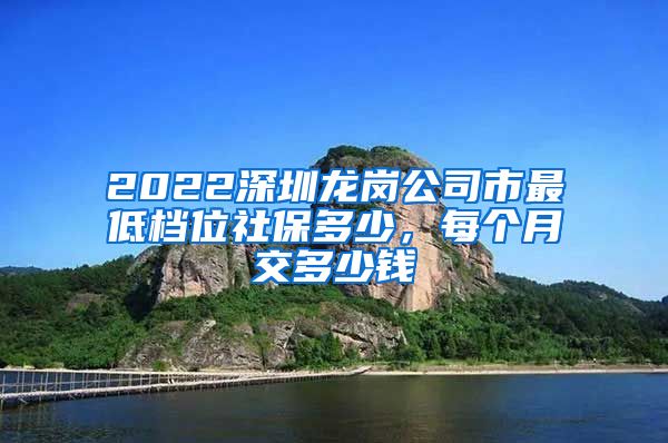 2022深圳龙岗公司市最低档位社保多少，每个月交多少钱