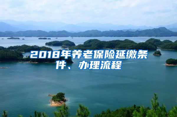 2018年养老保险延缴条件、办理流程