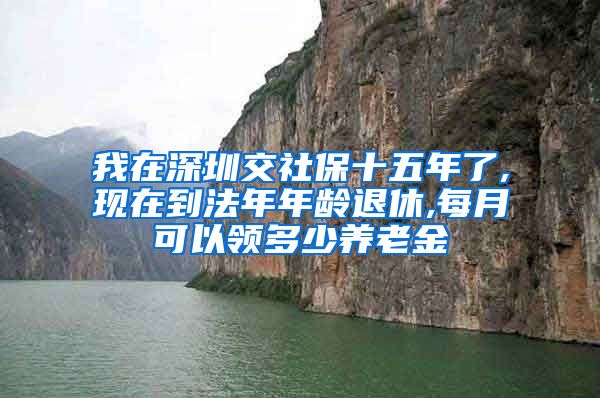 我在深圳交社保十五年了,现在到法年年龄退休,每月可以领多少养老金