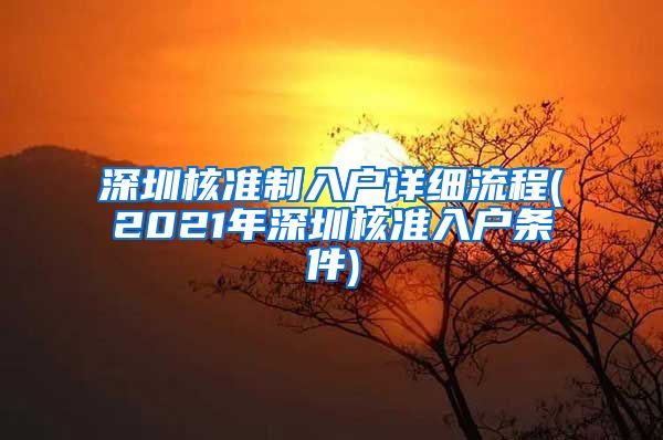 深圳核准制入户详细流程(2021年深圳核准入户条件)