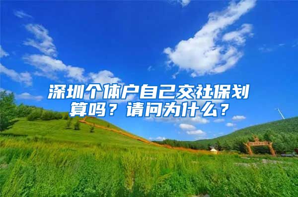 深圳个体户自己交社保划算吗？请问为什么？