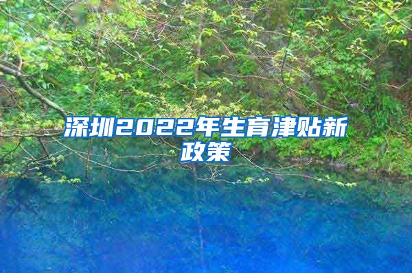 深圳2022年生育津贴新政策