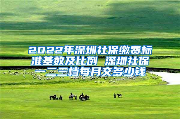 2022年深圳社保缴费标准基数及比例 深圳社保一二三档每月交多少钱