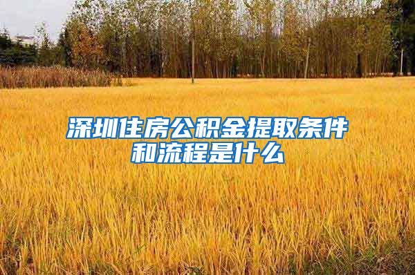 深圳住房公积金提取条件和流程是什么