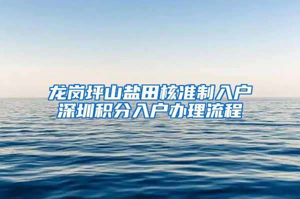 龙岗坪山盐田核准制入户深圳积分入户办理流程