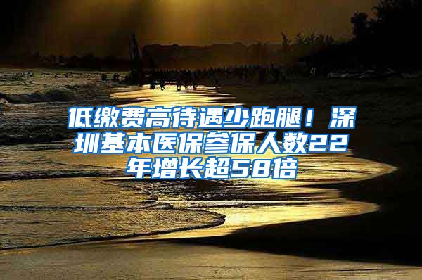 低缴费高待遇少跑腿！深圳基本医保参保人数22年增长超58倍