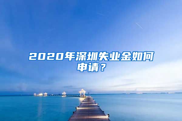 2020年深圳失业金如何申请？