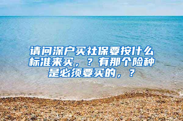 请问深户买社保要按什么标准来买，？有那个险种是必须要买的，？