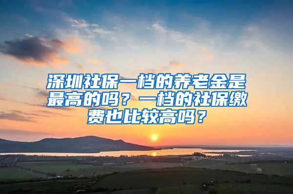 深圳社保一档的养老金是最高的吗？一档的社保缴费也比较高吗？