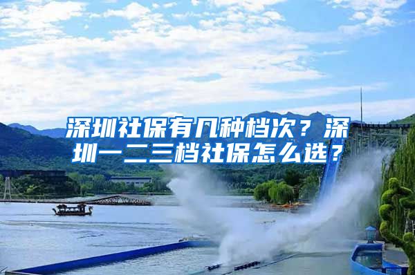 深圳社保有几种档次？深圳一二三档社保怎么选？