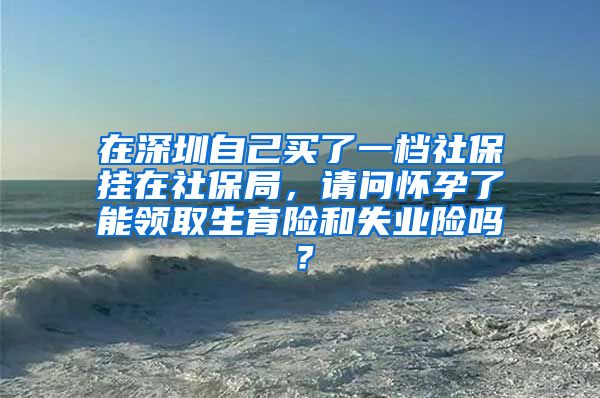 在深圳自己买了一档社保挂在社保局，请问怀孕了能领取生育险和失业险吗？